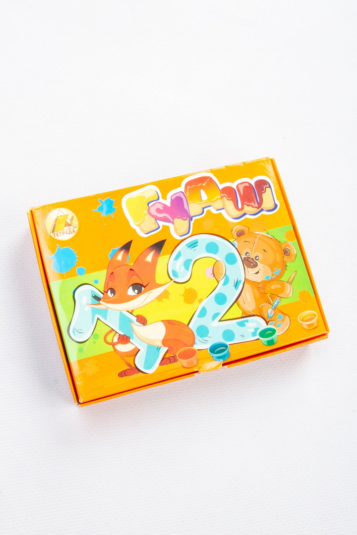 Гуаш 12 кольорів, 12 мл, Тетрада